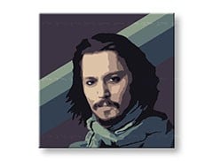 Ručne maľovaný POP Art obraz Johnny Depp