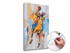 Maľovanie podľa čísel KOBE BRYANT 24 | nízka náročnosť | nízka náročnosť