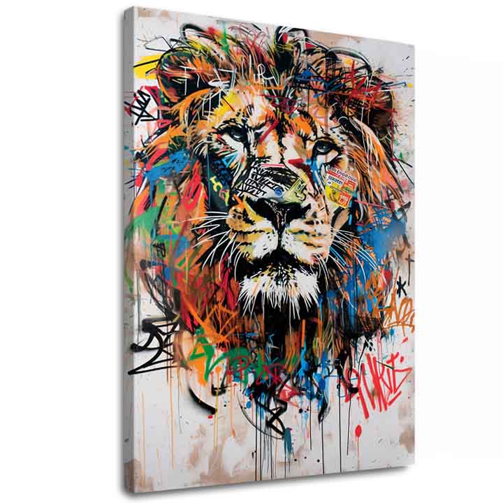 Obraz Graffiti Lion | Talianske plátno | different dimensions