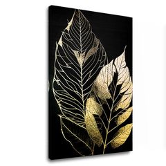 Zlatý dotyk na plátne Dancing Leaves of the Wind 60x80 cm