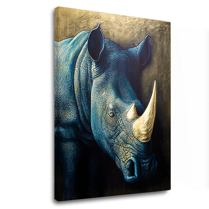 Zlatý dotyk na plátne Rhino\'s Armor of the Savanna